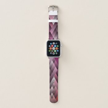 Ombre Plum Geometric Pattern Apple Watch Band by DancingPelican at Zazzle