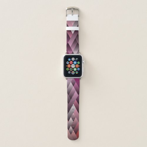 Ombre Plum Geometric Pattern Apple Watch Band