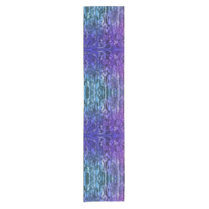 Ombre Purple Fluid Acrylic Art Short Table Runner