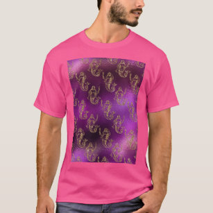 Ombre Purple Foil and Gold Glitter Mermaids T-Shirt