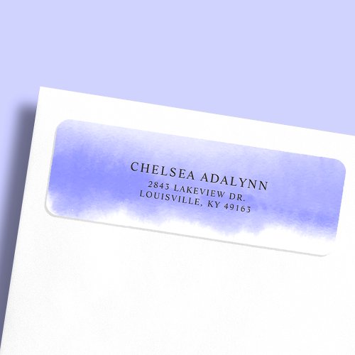 Address Labels 8 Ombre Purple Watercolor Minimalist Return Address Label