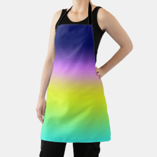 Ombre purple yellow green spring summer colors rig apron