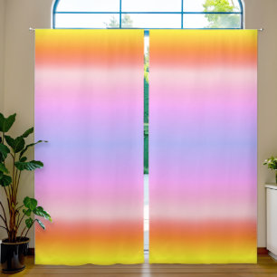 Ombre purple yellow green spring summer colors rig blackout curtains