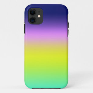 Ombre purple yellow green spring summer colors rig iPhone 11 case