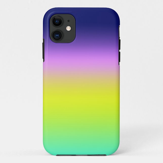 Ombre purple yellow green spring summer colors rig Case-Mate iPhone case (Back)