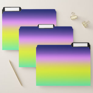 Ombre purple yellow green spring summer colors rig file folder