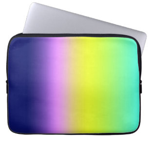 Ombre purple yellow green spring summer colors rig laptop sleeve