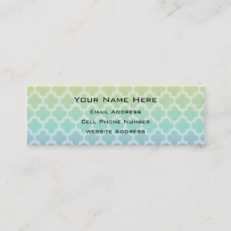 Ombre Quatrefoil Skinny Profile Card