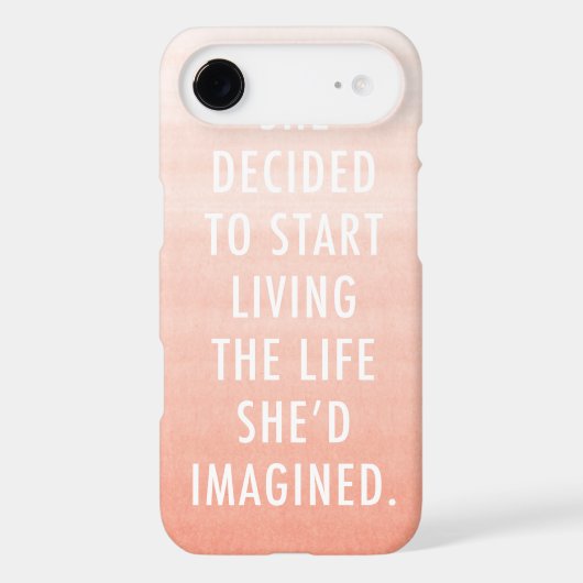 Ombre Quote iPhone 4/4S Case (Back)