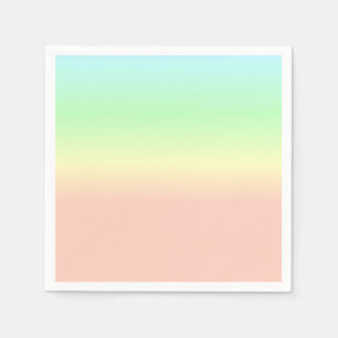 Ombre Rainbow Abstract Pastel Pink Pattern Napkins
