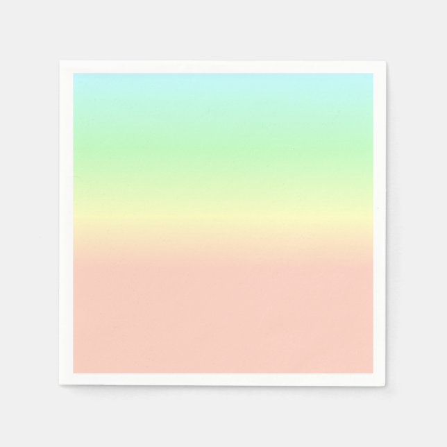 Ombre Rainbow Abstract Pastel Pink Pattern Napkins (Front)