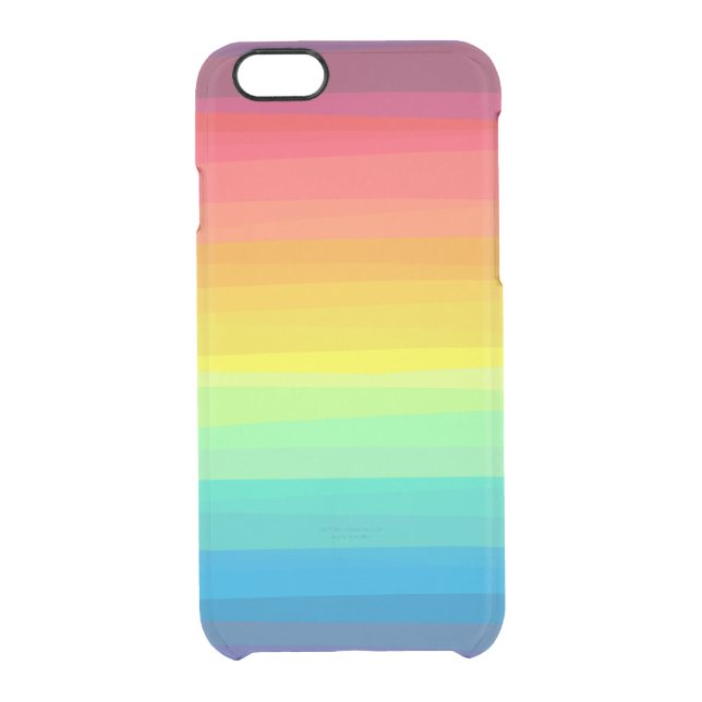 Ombre Rainbow Clear iPhone Case (Back)