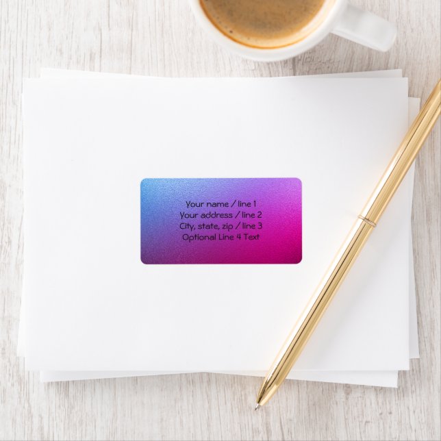 Ombre Rainbow Metallic | Custom Bookplate Label (Insitu)
