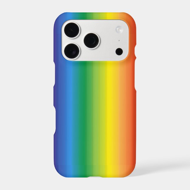 Ombre Rainbow Pride Bold Bright Iphone Case (Back)