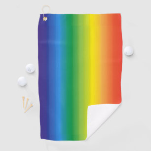 Ombre Rainbow Pride House Flag Golf Towel