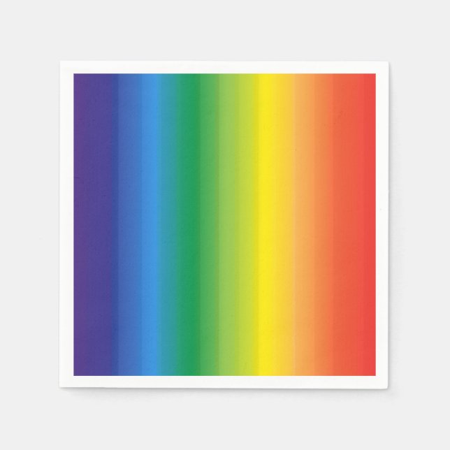Ombre Rainbow Pride Napkins (Front)