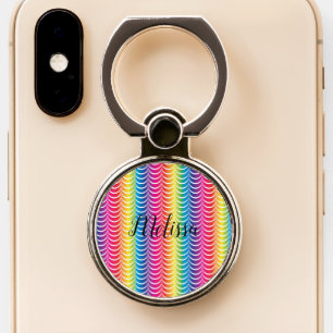 Ombre Rainbow Scales Phone Ring Stand