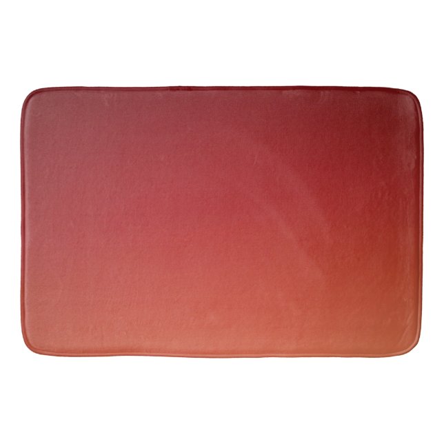 Ombre Red Brown  Bath Mat (Front)