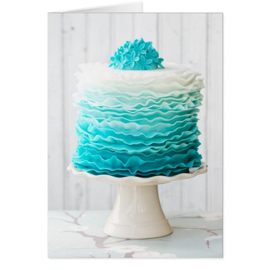 Ombre ruffle cake cards (Front)