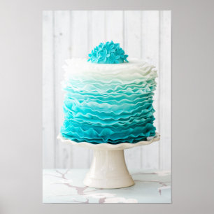 Ombre ruffle cake poster
