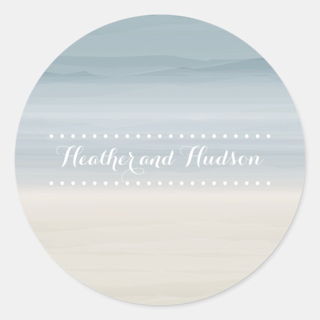 Ombré Shore Wedding Sticker (Front)