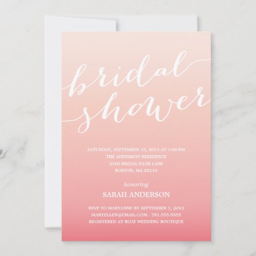 OMBRE SHOWER | BRIDAL SHOWER INVITATION