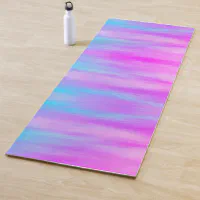 color deep sky blue yoga mat, Zazzle