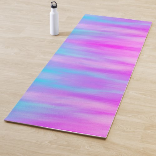 Ombre Soft Blended Purple Pink Sky Blue Blush Yoga Mat