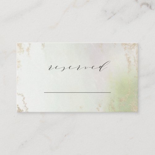 Ombre Spring Green Gold Reserved Seating Wedding Place Card