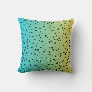 Ombre & Stars Throw Pillow