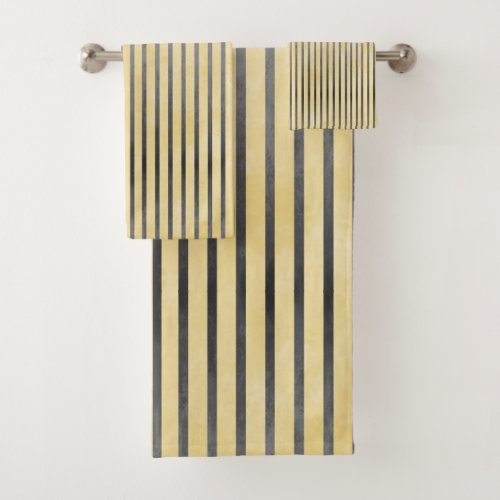 Ombre Stripes Pattern Bath Towel Set