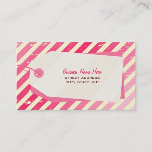 Ombre Stripes  Shopping Tag Retail Business Card