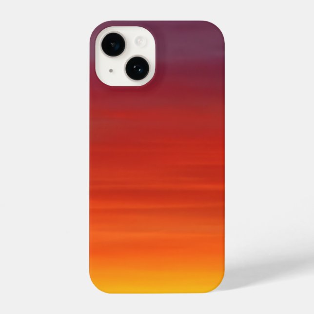 Ombre Sunset Abstract Art Phone Case iPhone 14 (Back)