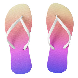 Ombre Sunset Bronze Pink Purple Custom Flip Flops