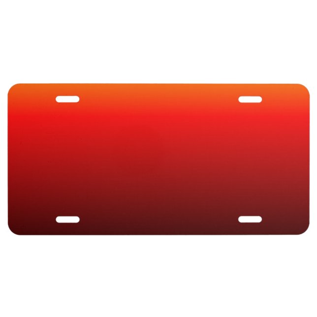 Ombre Sunset License Plate (Front)