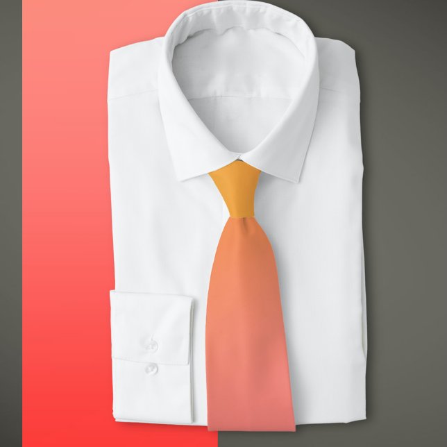 Ombré Sunset Neck Tie (Sunset ombré warm red yellow)