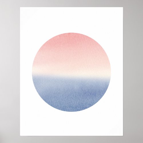 ombre sunset seascape poster art print