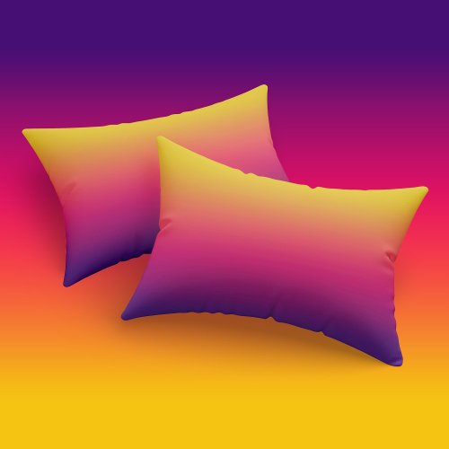 Ombre Sunset Yellow Pink Purple Gradient Pillow Case
