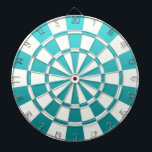 Ombre Teal And White Dart Board<br><div class="desc">Ombre Teal And White Dart Board</div>