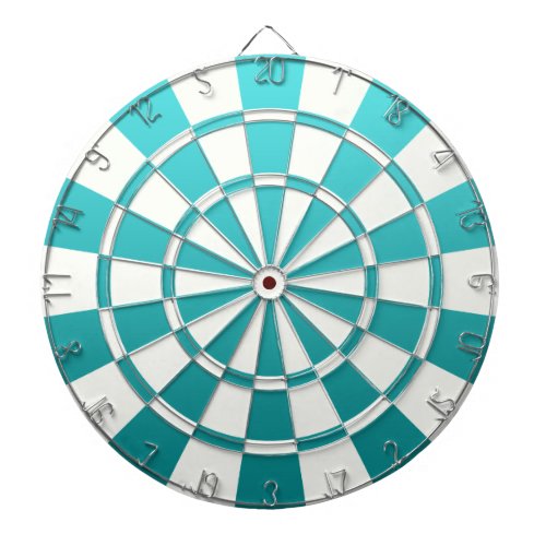 Ombre Teal And White Dart Board
