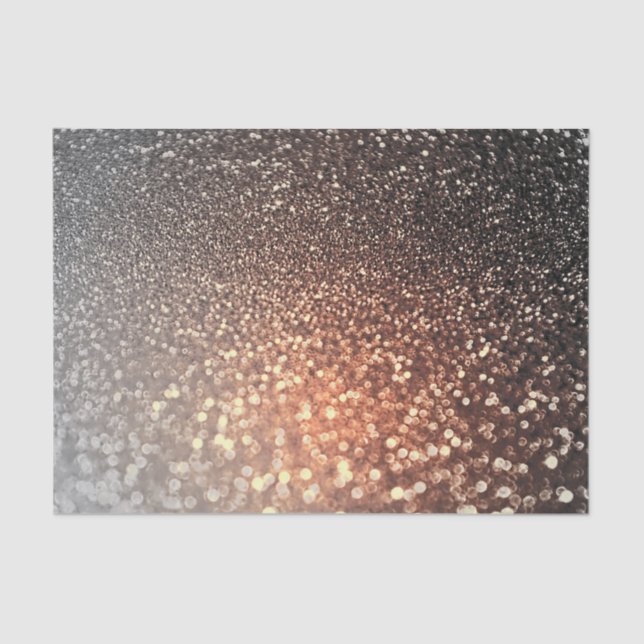 Ombre terracotta copper sparkle shiny glitter tissue paper (Front)