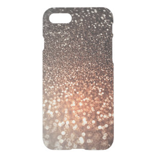 Ombre terracotta copper sparkle shiny glitter iPhone SE/8/7 case