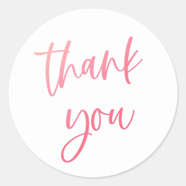 Ombre thank you stickers (Front)