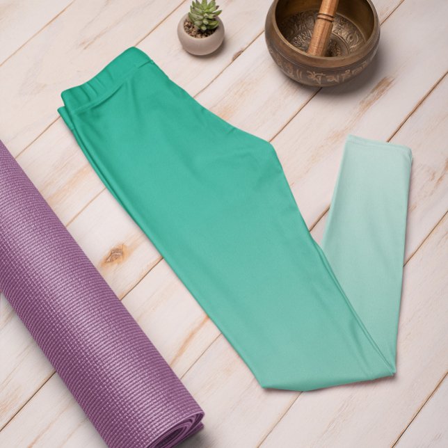 Ombre Trend Color Jade Green - Pastel Leggings (Creator Uploaded)