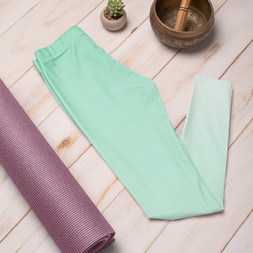 Ombre Trend Color Minty Green _ Pastel Leggings