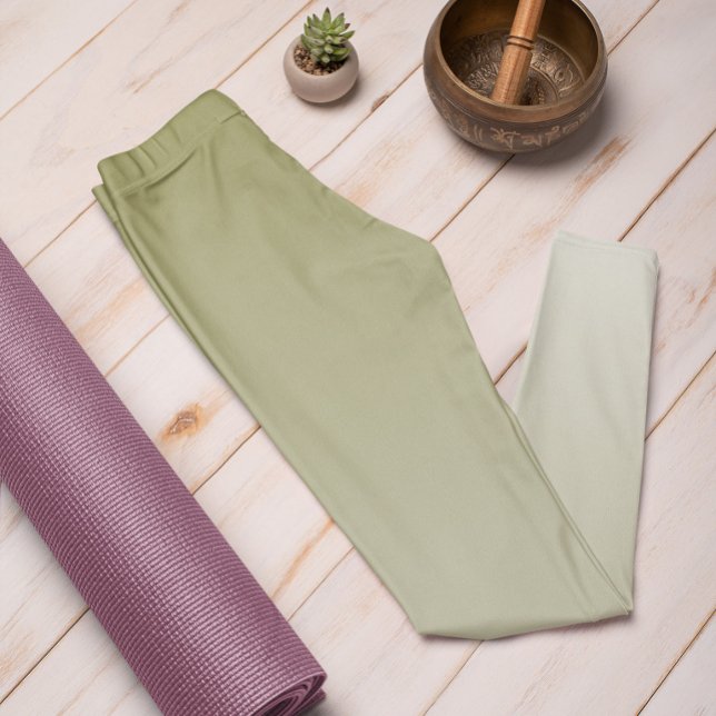 Ombre Trend Color Olive Green - Pastel Leggings (Creator Uploaded)