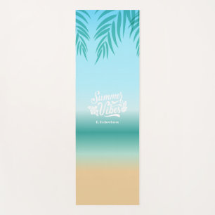 Ombre Tropical Beach Summer Vibes Yoga Mat