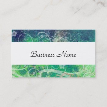 Ombre Turquoise Classic And Elegant In Green Business Card by 911business at Zazzle