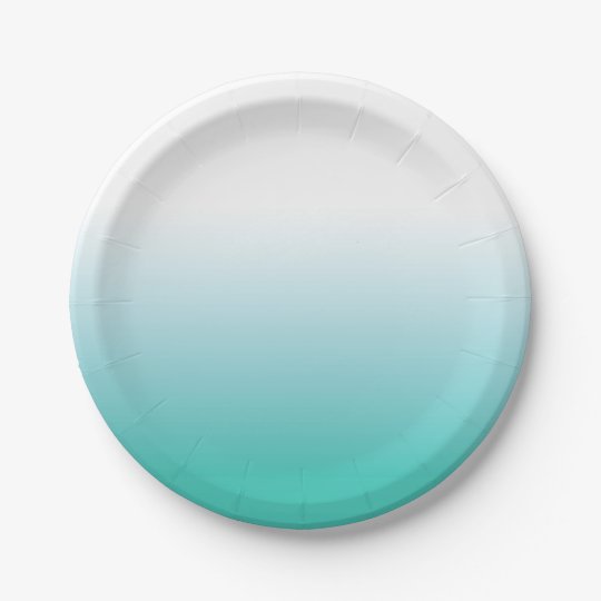 OMBRE TURQUOISE PAPER PLATES