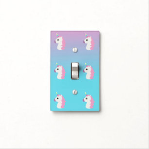 Ombre Unicorn Emoji Light Switch Cover